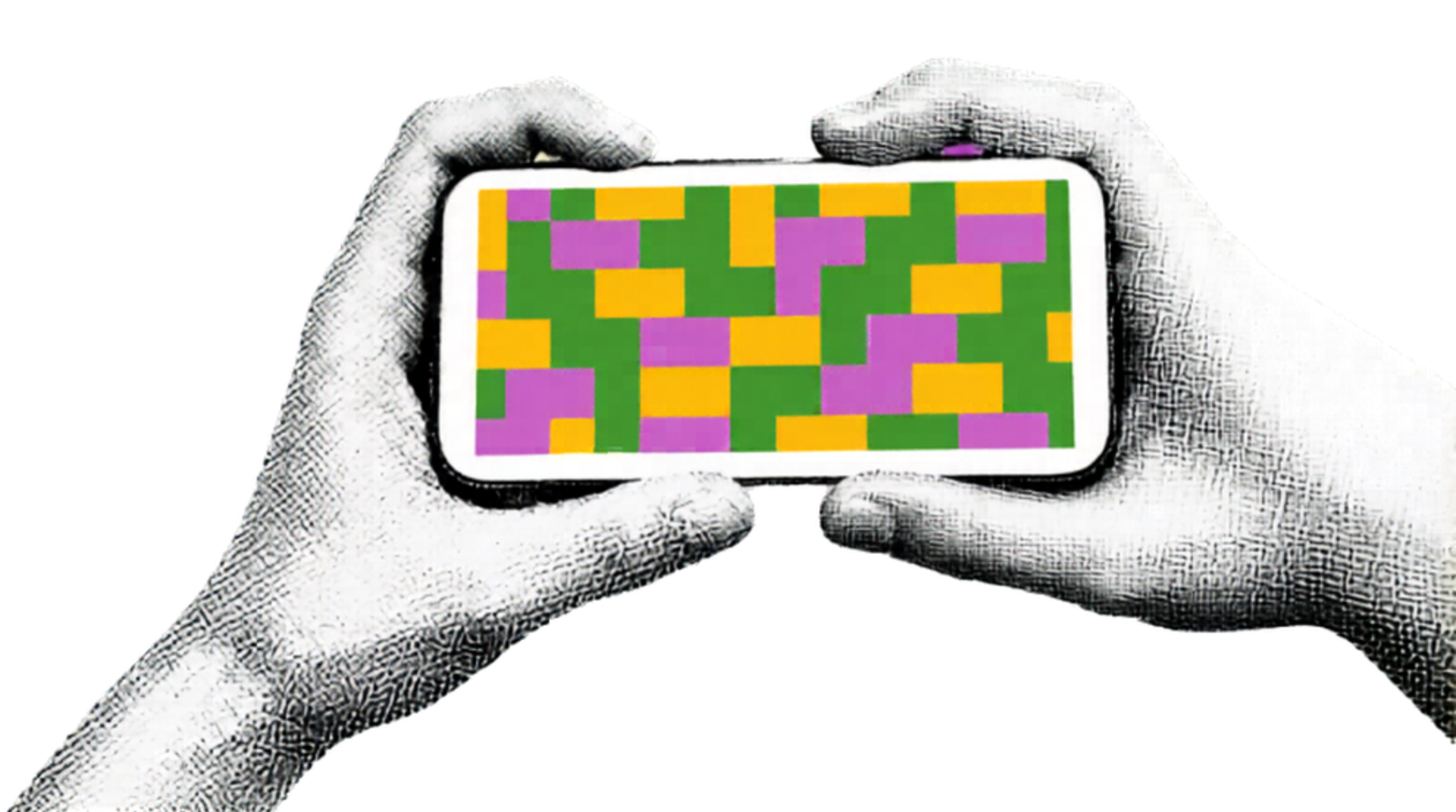 Hands holding a smartphone